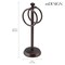 mDesign Steel Bathroom Towel Rack Holder Stand with 2 Hanging Rings